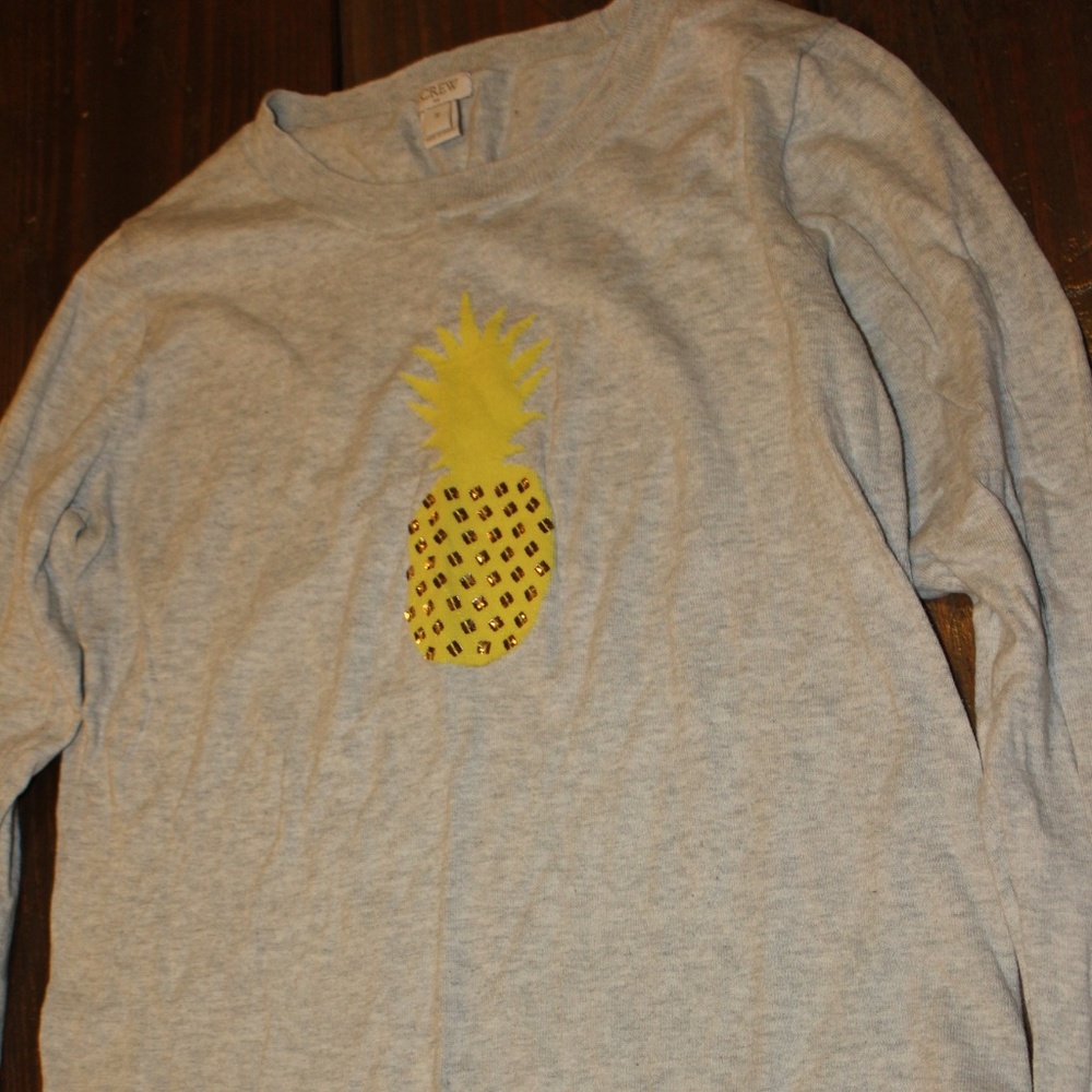 JCrew Pineapple Sweater Size Medium Like New